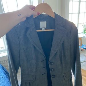 Halogen Peplum Grey Suit Jacket & Pants. Size 0.